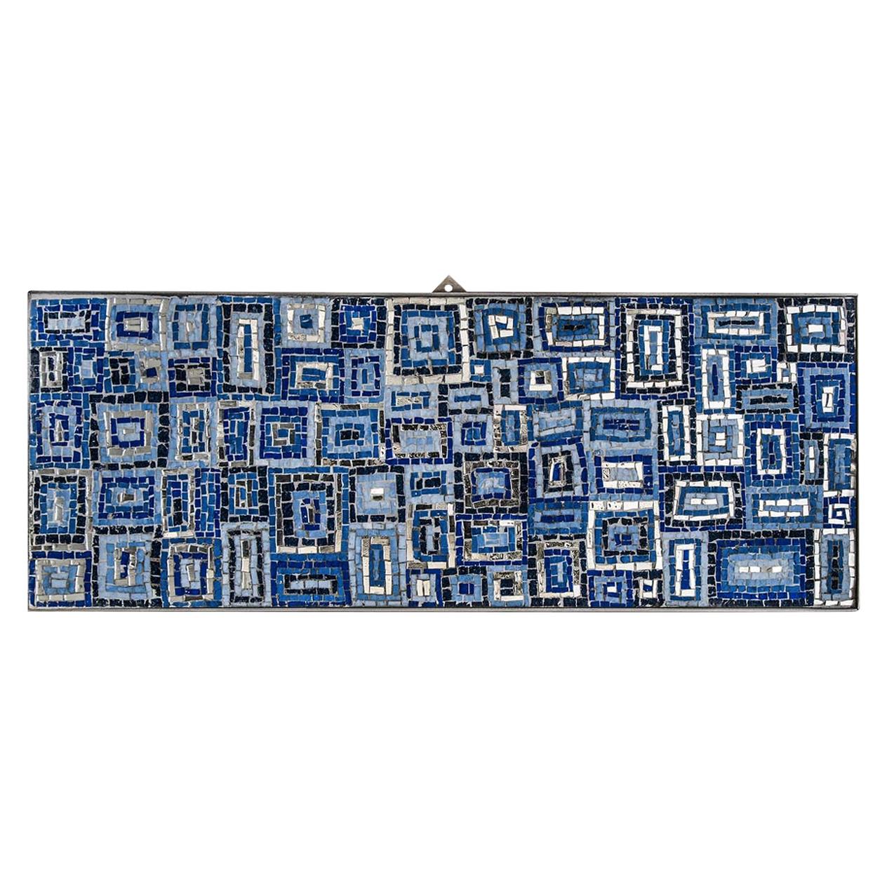 Blue Frame Decorative Panel by Mosaici Ursula Corsi