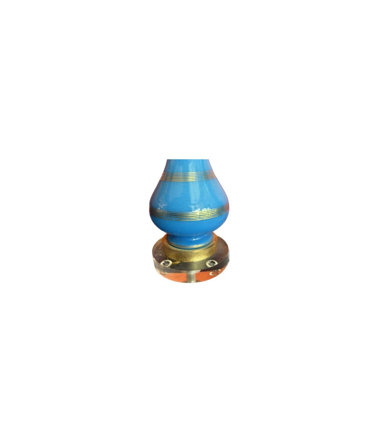 Français Lampes à vase français Bristol bleu en vente