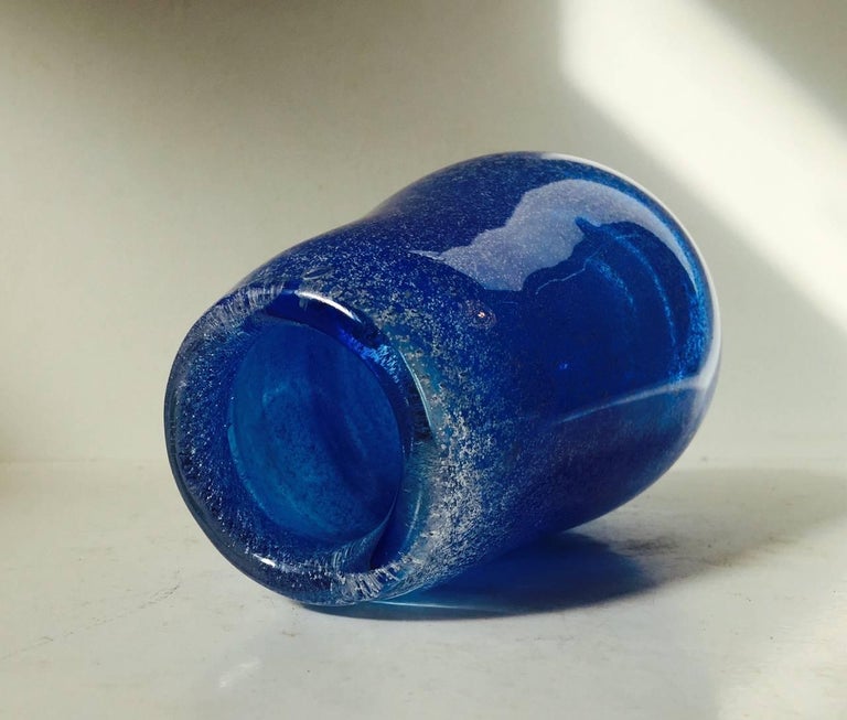 Blue Galaxy Art Glass Vase by Bertil Vallien for Kosta, Sweden For Sale at 1stDibs
