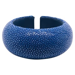 Blue Galuchat Cuff Bracelet