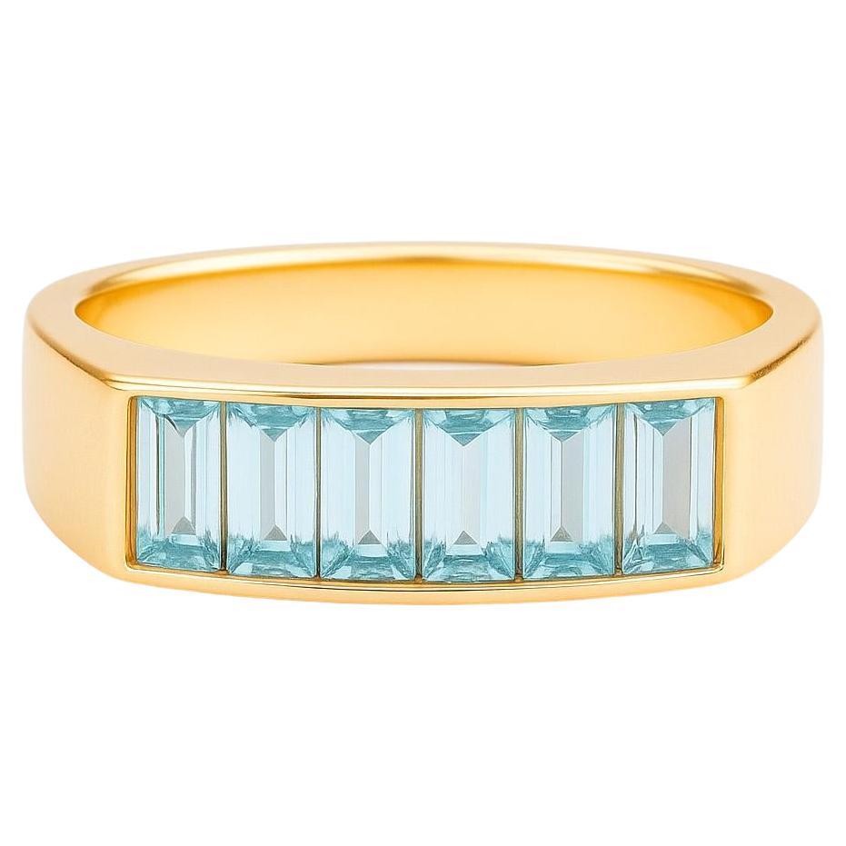 For Sale:  Blue gemstones engagement ring in 14k gold
