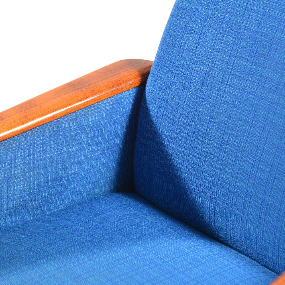 Blue German Armchair from Midcentury Era, 1960s For Sale 1