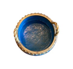 Blue Gilt Bronze Cloisonné Dish