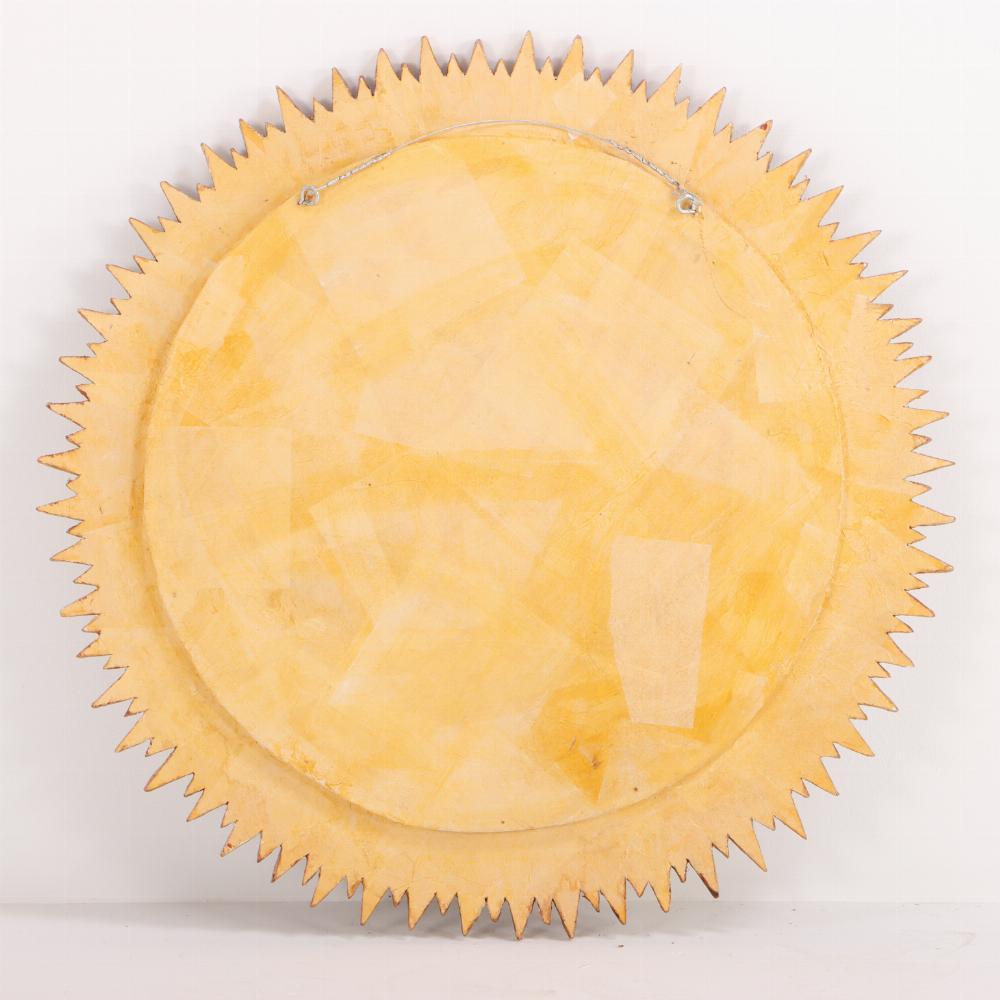 Blue Glass and Resin Convex Mirror. In Good Condition In Philadelphia, PA