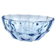 Retro Blue Glass Bowl, Poland, 1970s