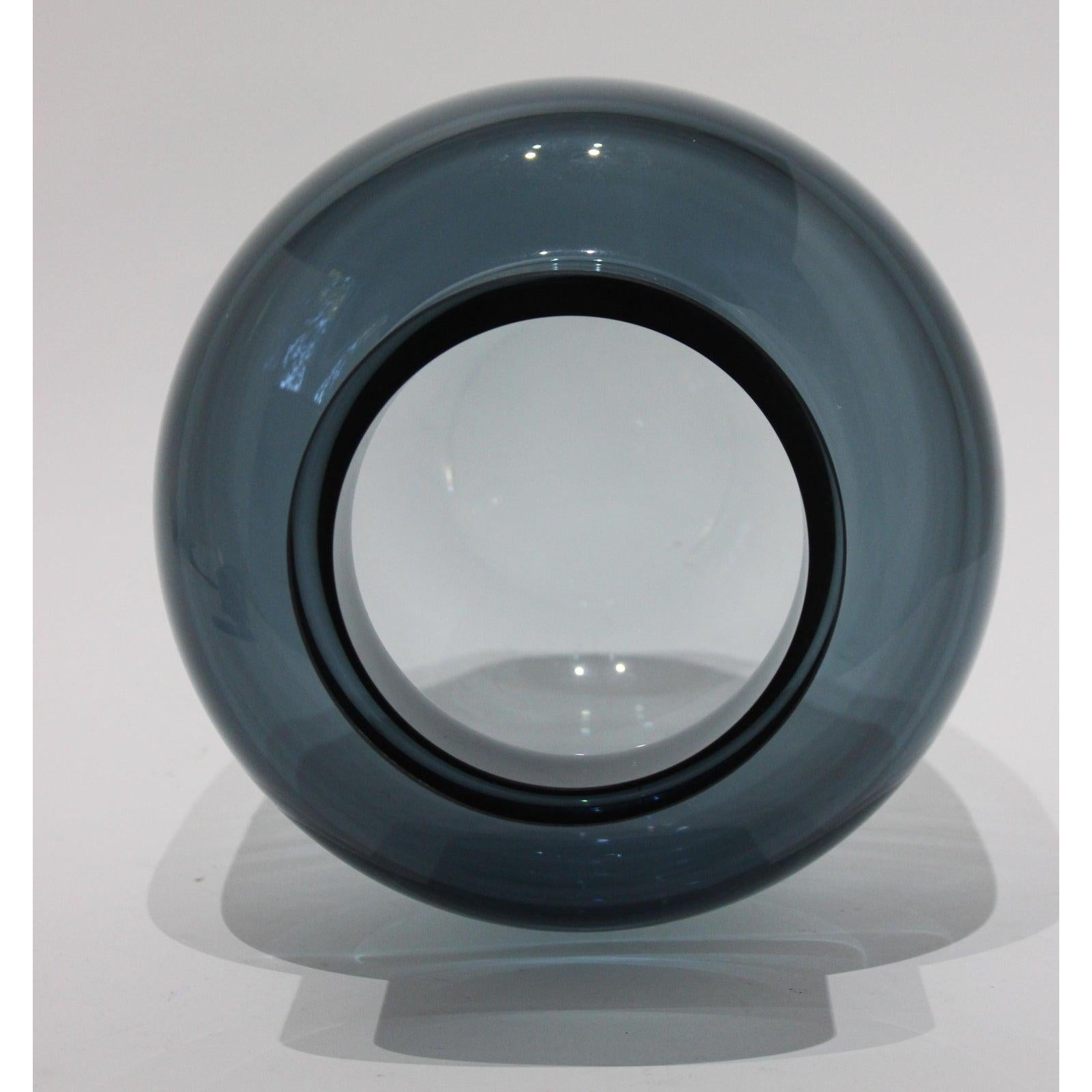 Hand-Crafted Blue Glass by Holmegaard