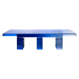 Null Blue Glass Clear Transition Color Dining Table by Studio Buzao ...