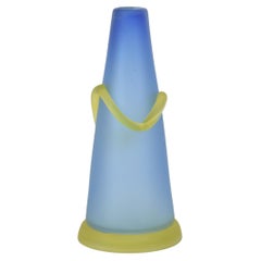 Blue Glass Cone Vase