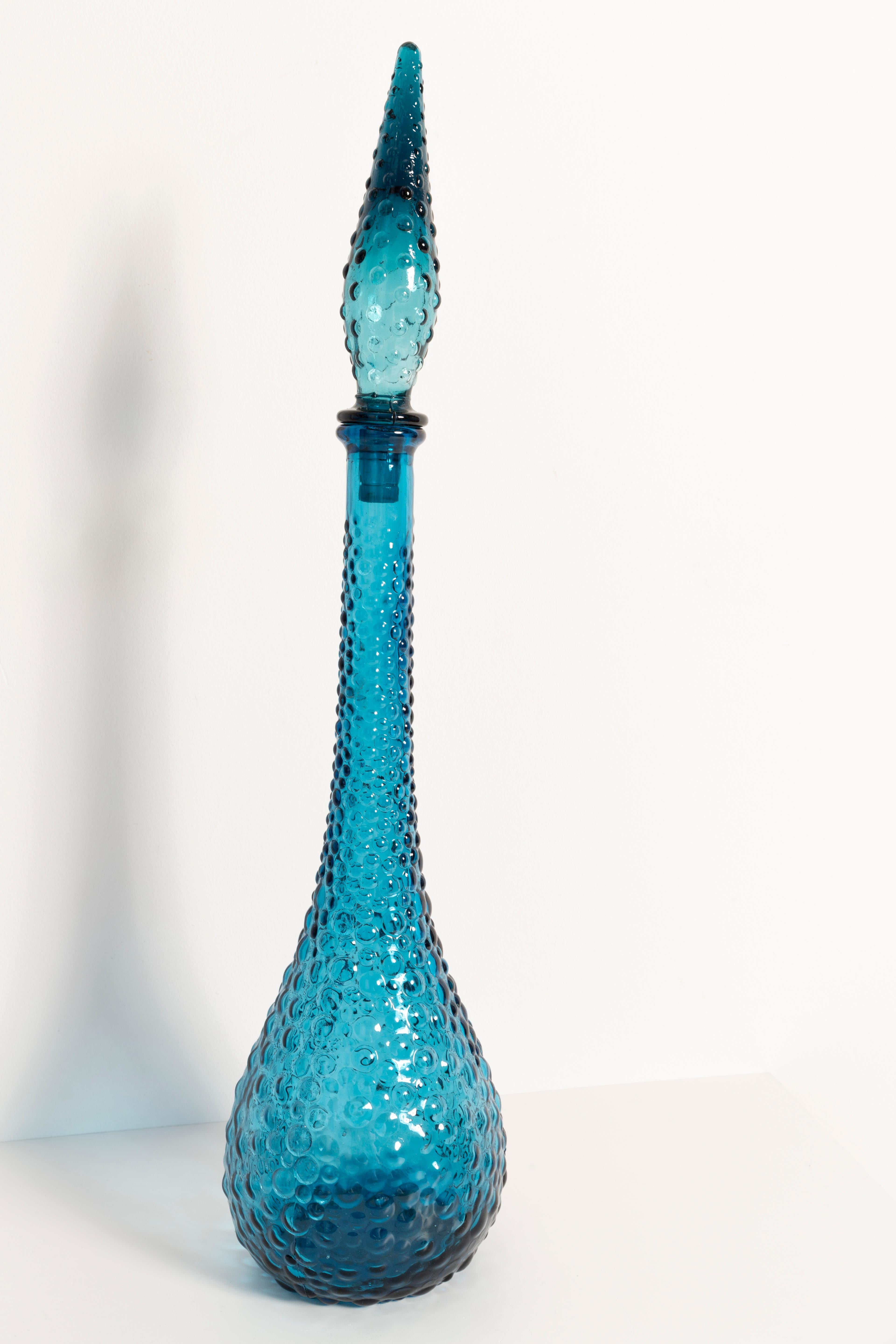 blue glass genie bottle