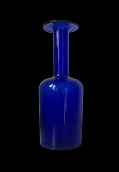 Blue Glass Gulvase by Otto Braueer for Holmegaard