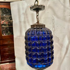 Blue Glass Lantern