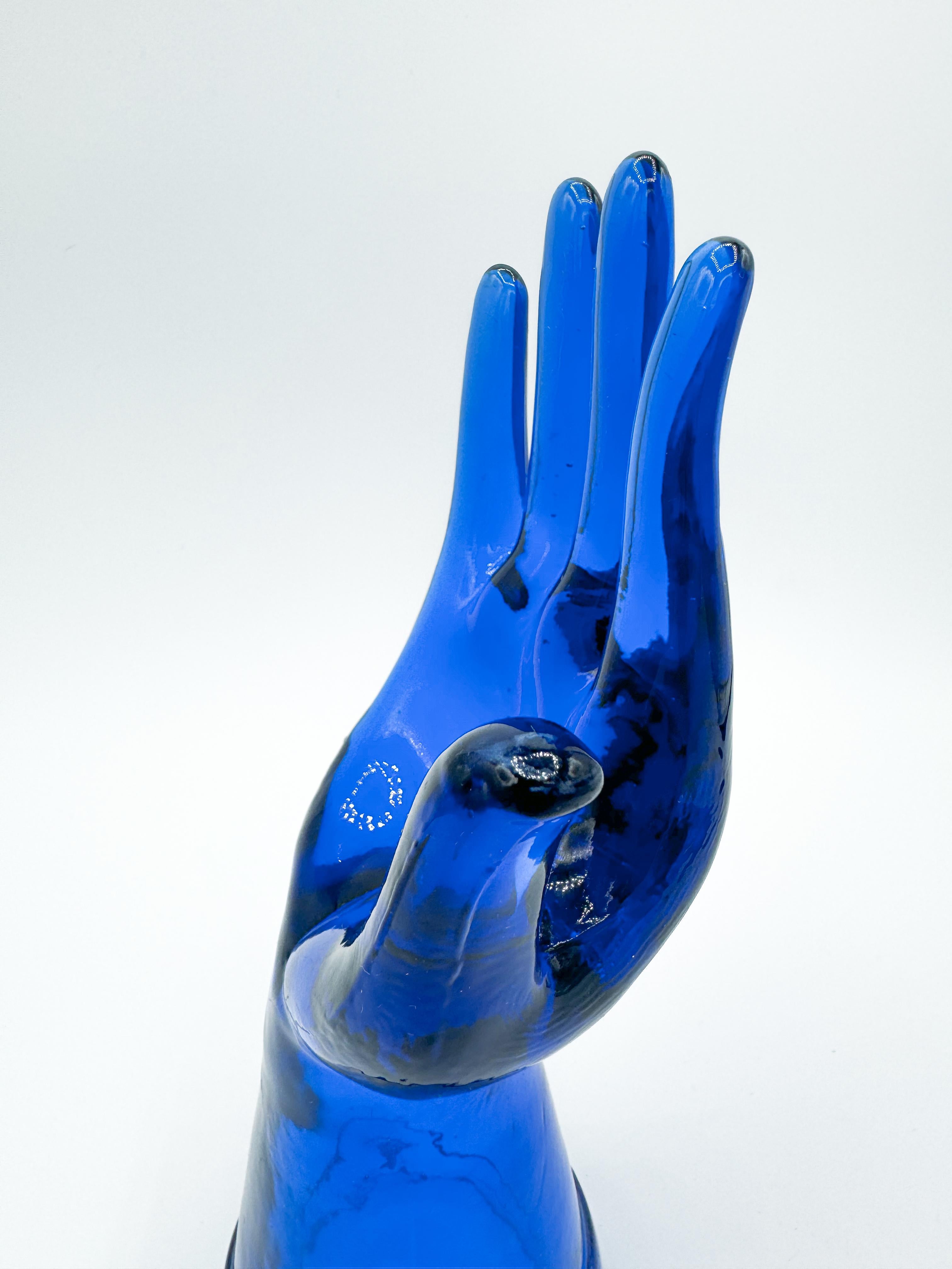 Maniquí de cristal azul Mano de exhibición Años 60 Desconocido en venta