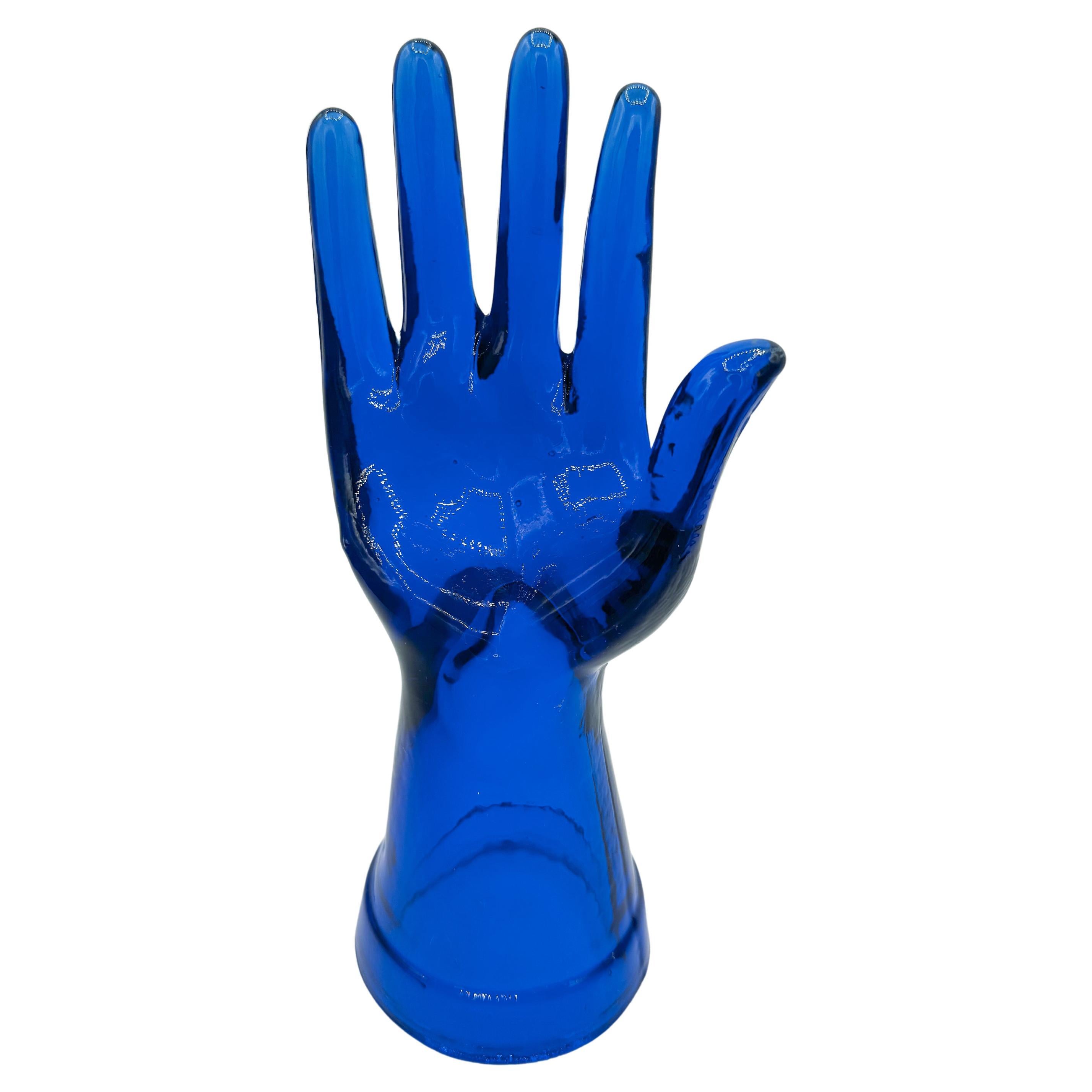 Maniquí de cristal azul Mano de exhibición Años 60 en venta
