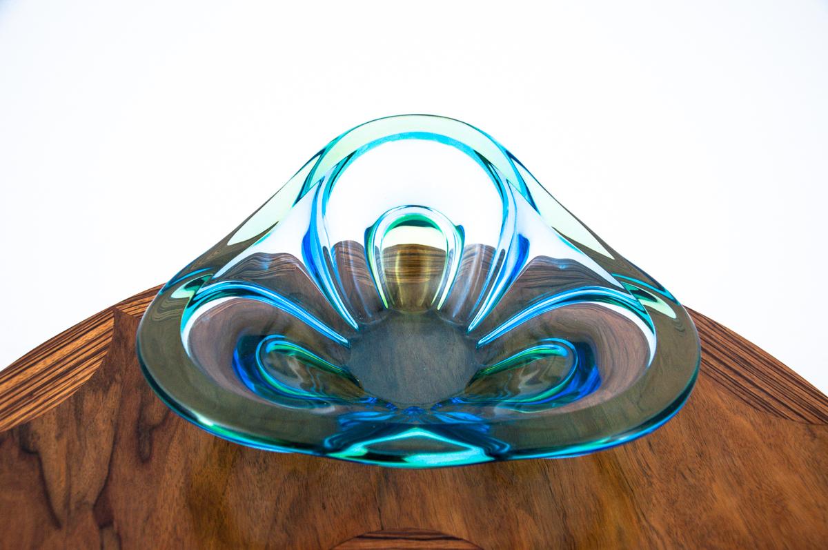 Mid-Century Modern Blue Glass Midcentury Platter, 1960s