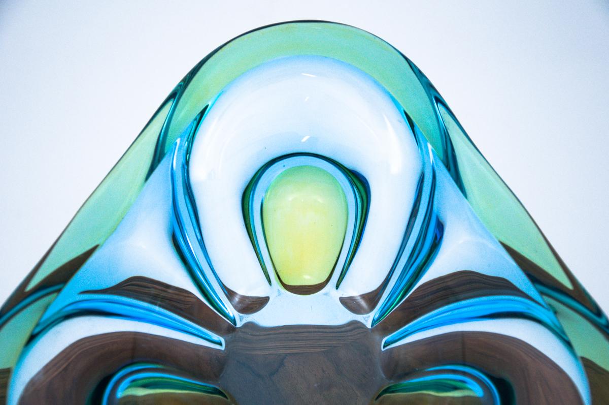 Mid-20th Century Blue Glass Midcentury Platter, 1960s