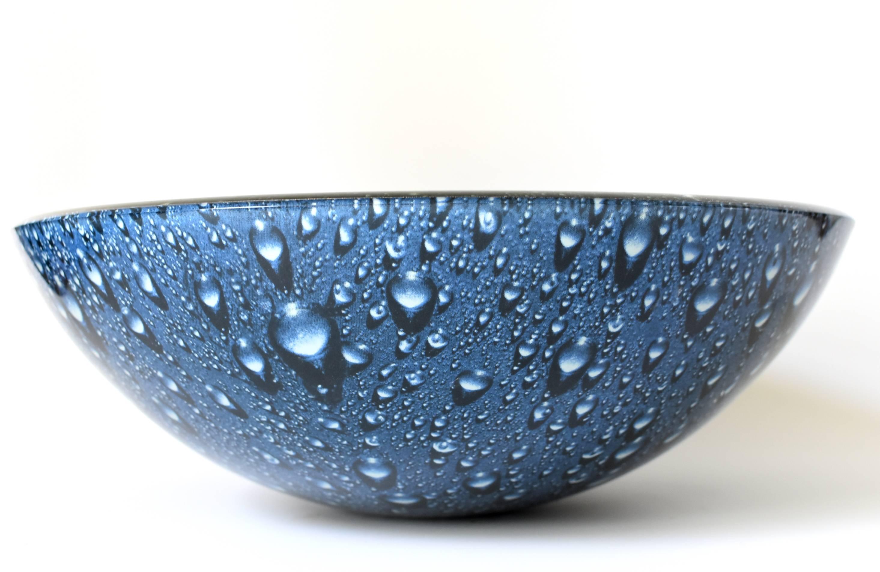 Blue Glass Sink with Rain Drop Pattern, Planter 2