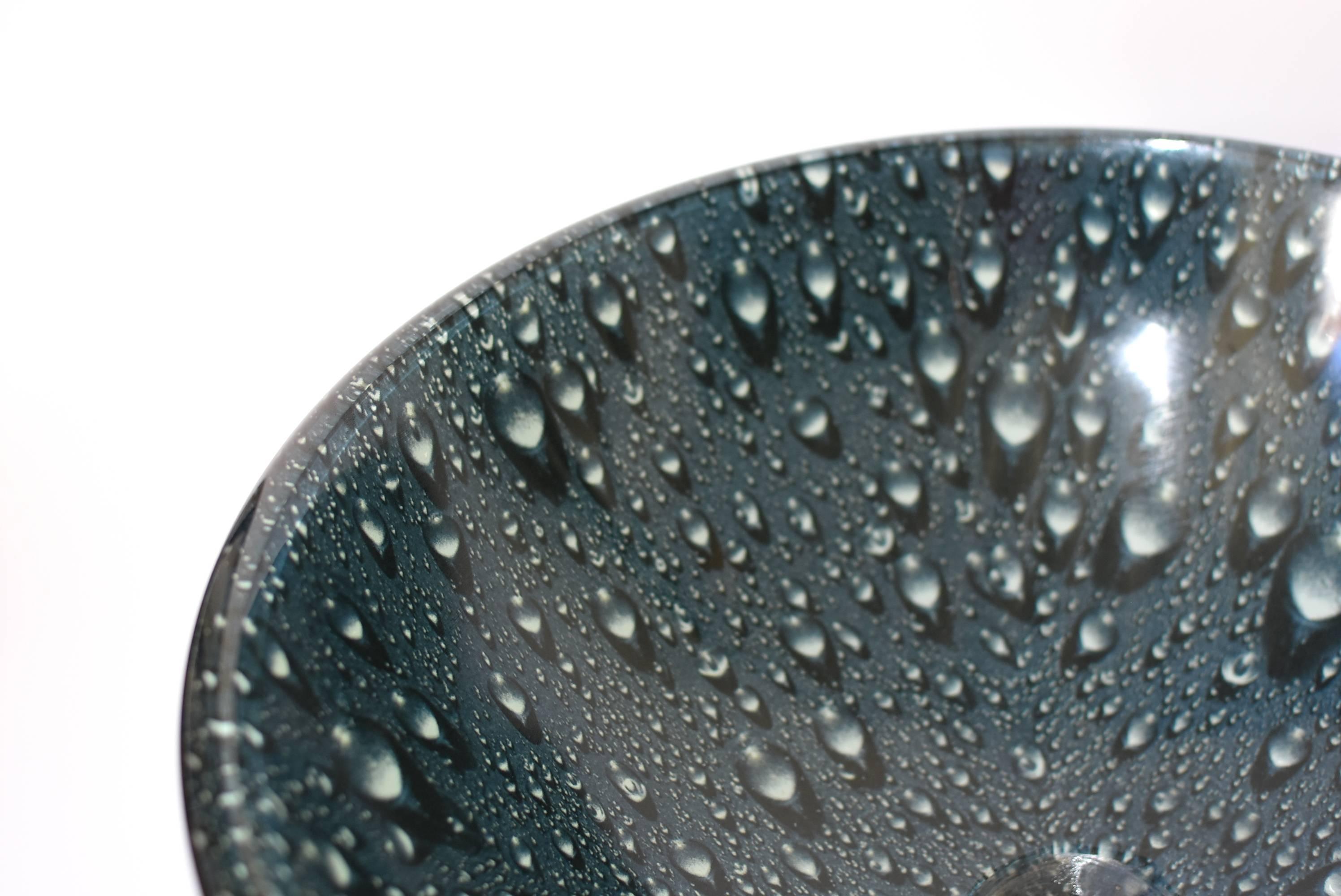 Blue Glass Sink with Rain Drop Pattern, Planter 3