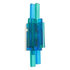 Blue Glass Skulptur Lampet Wall Lamp by Svend Aage Holm Sørensen, 1960s