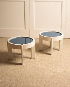 Blue glass tables - Italy 70s