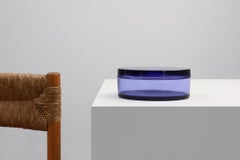 Verre bleu Val-Saint-Lambert Vide-Poche, Belgique vers 1900