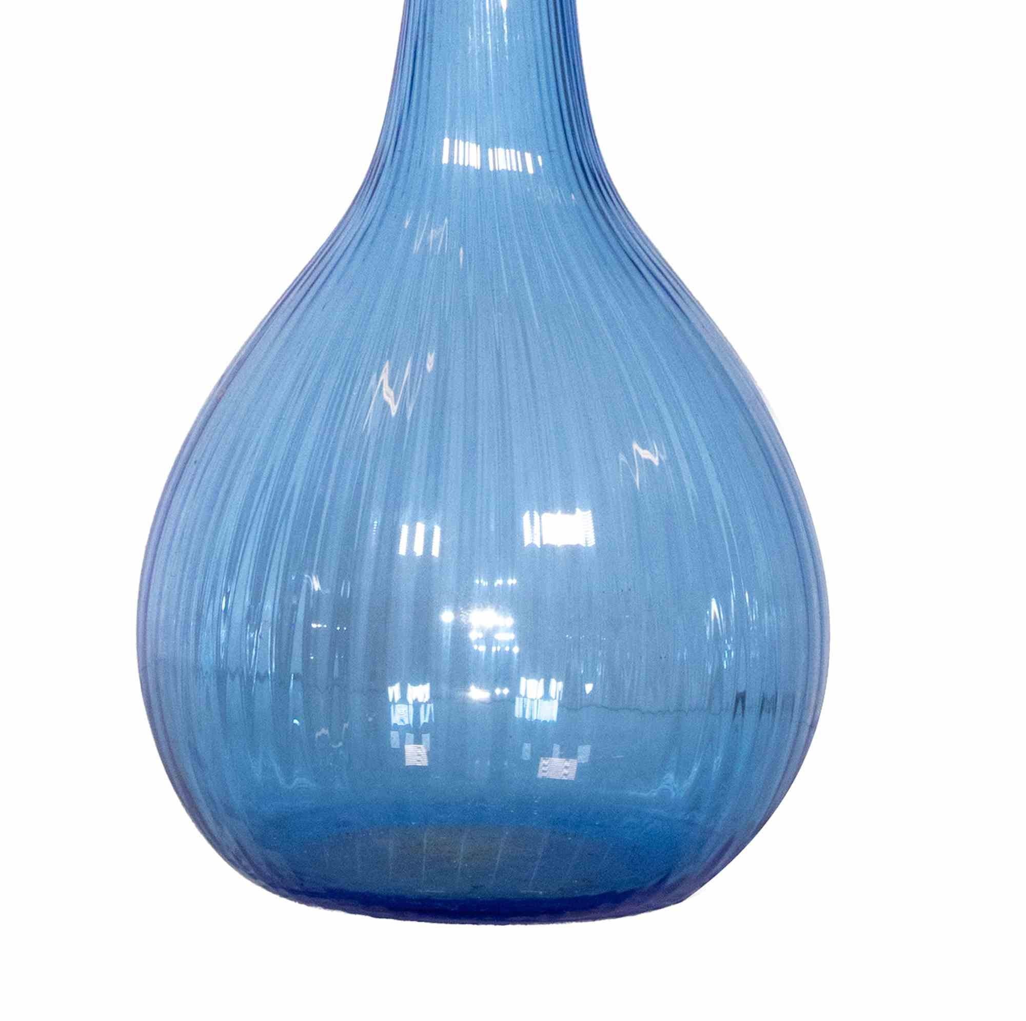 Late 20th Century Blue Glass Vase, 1970s