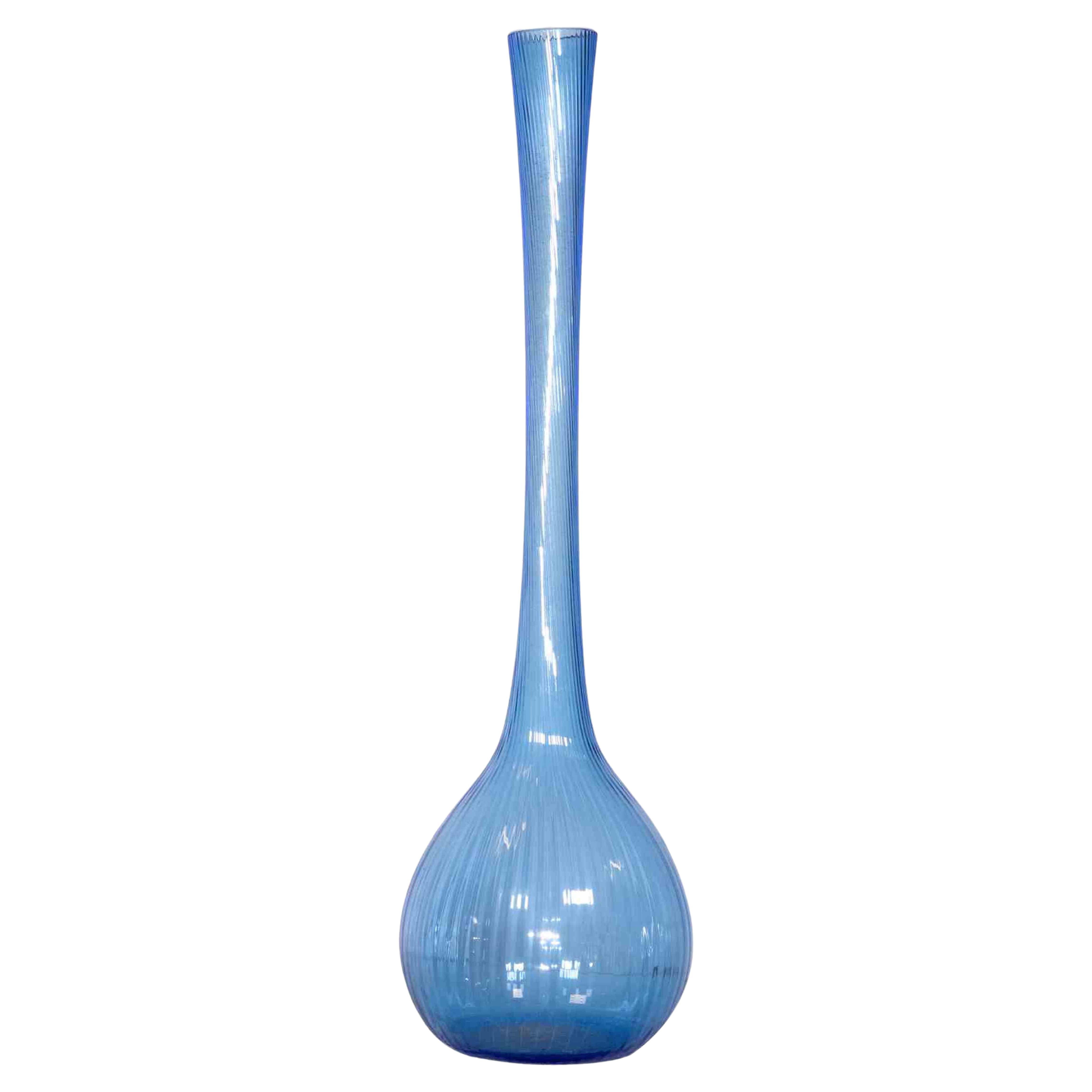 Blue Glass Vase, 1970s