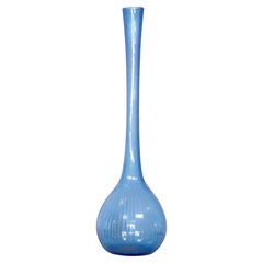 Vintage Blue Glass Vase, 1970s