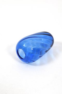 Blue glass vase by Monica Bratt for Reijmyre Glasbruk, 1930s