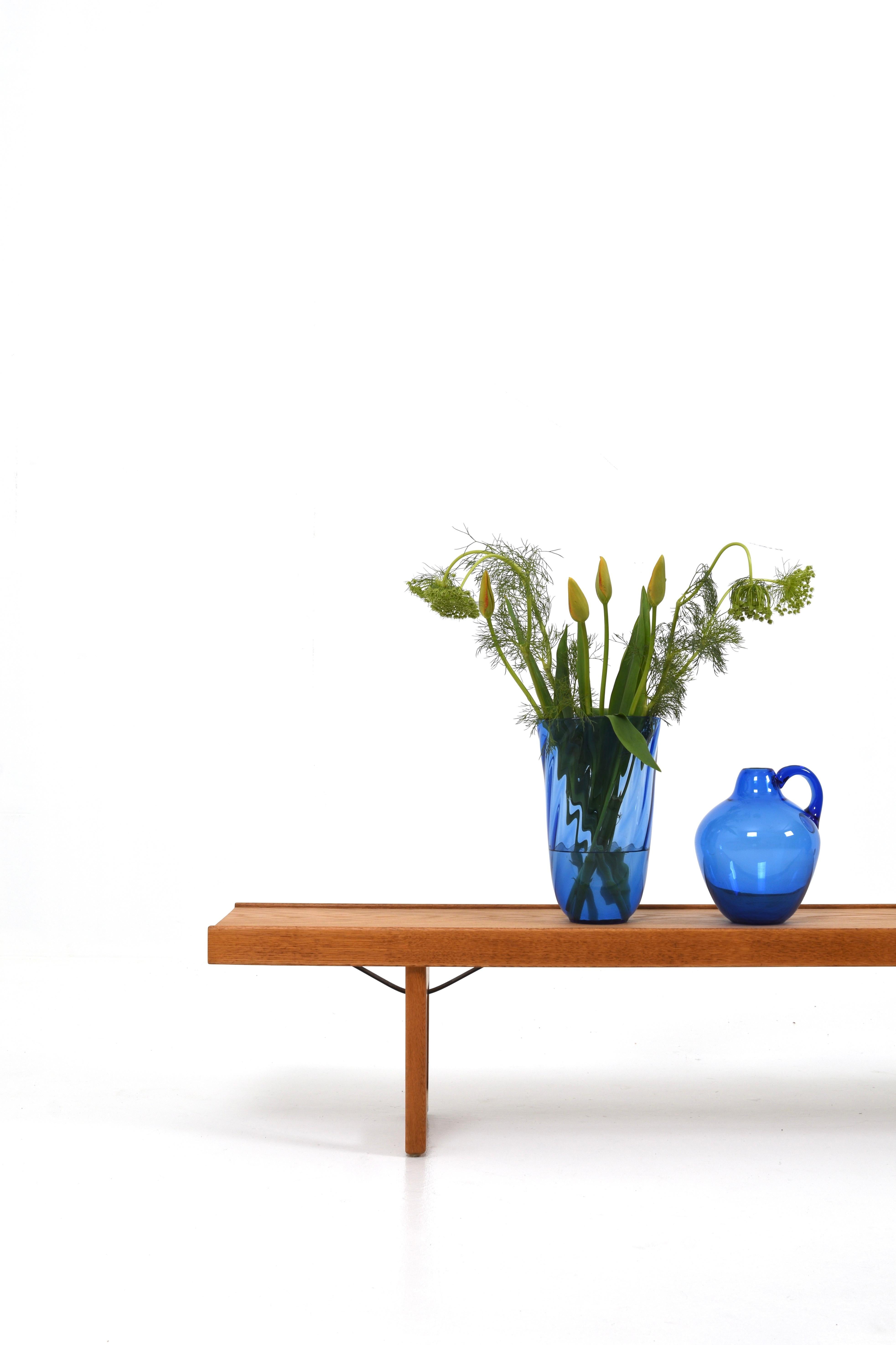 Suédois Vase en verre bleu de Monica Bratt pour Reijmyre Glasbruk, années 1930 en vente