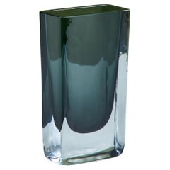 Jarrón de cristal azul de Nils Landberg para Orrefors