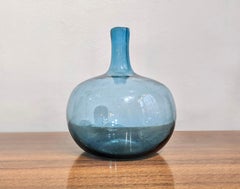 Blue glass vase, Claude Morin