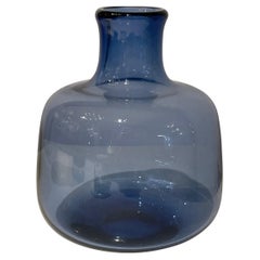 Blue Glass Vase, Denmark, Mid Century