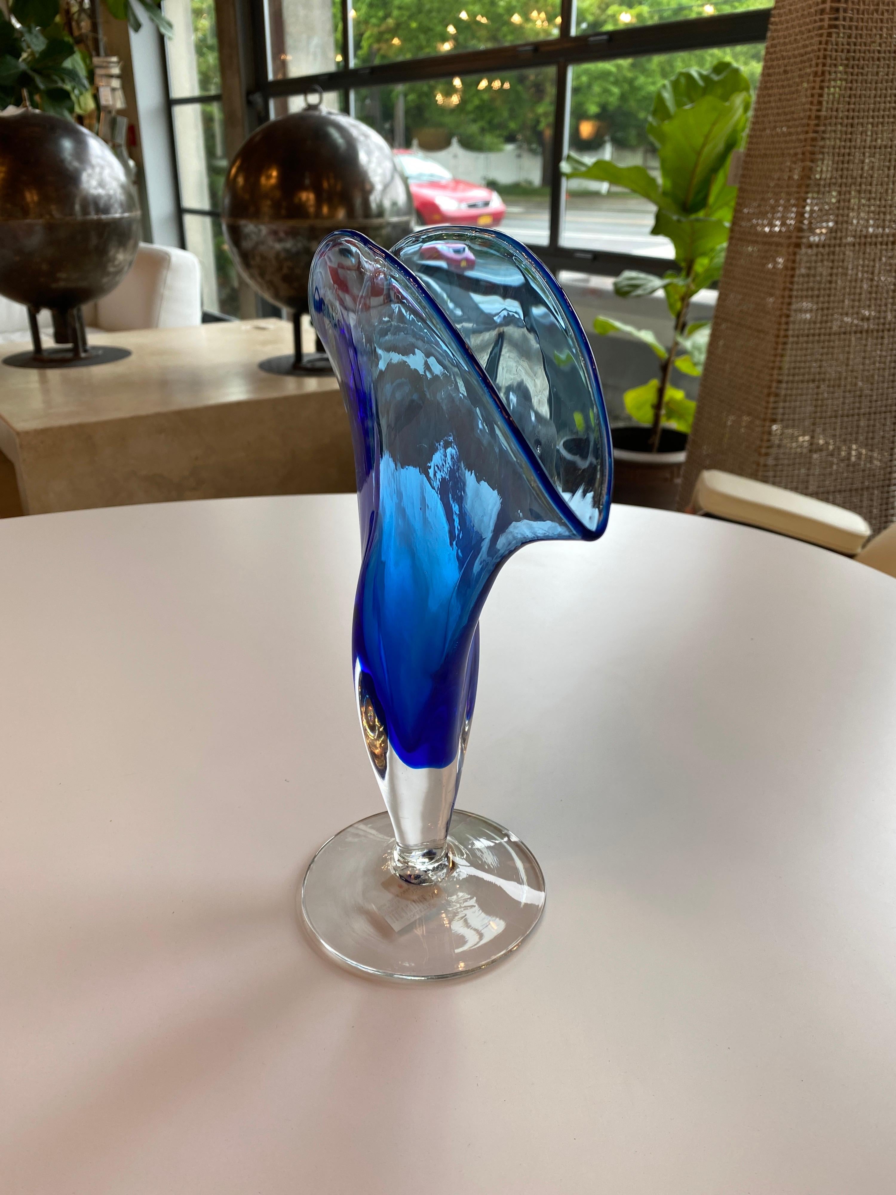 Unknown Blue Glass Vase
