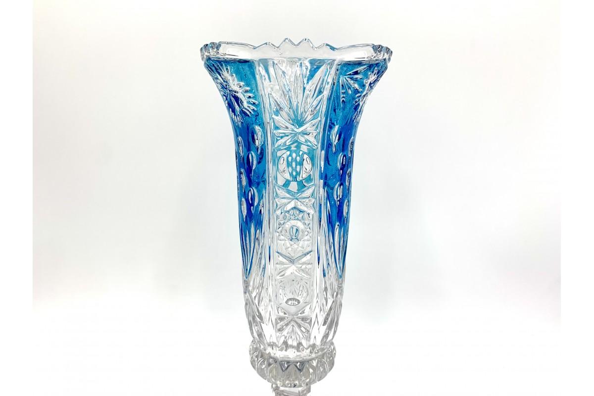 Blue Glass Vase, Huta Anna, Germany, 1970s For Sale 1