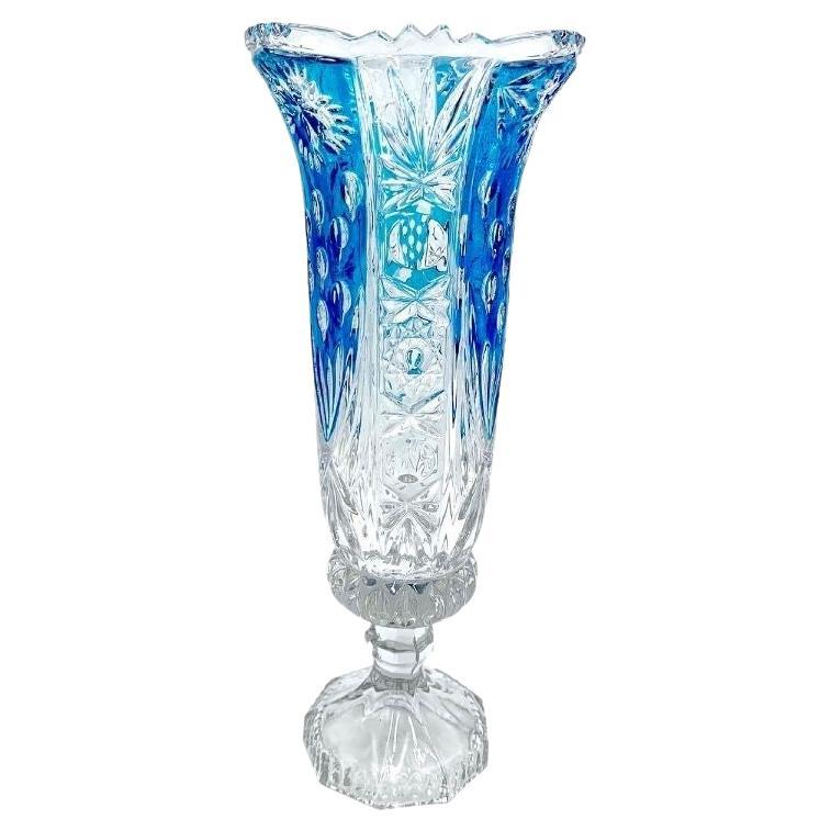 Blue Glass Vase, Huta Anna, Germany, 1970s For Sale