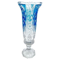 Blue Glass Vase, Huta Anna, Germany, 1970s