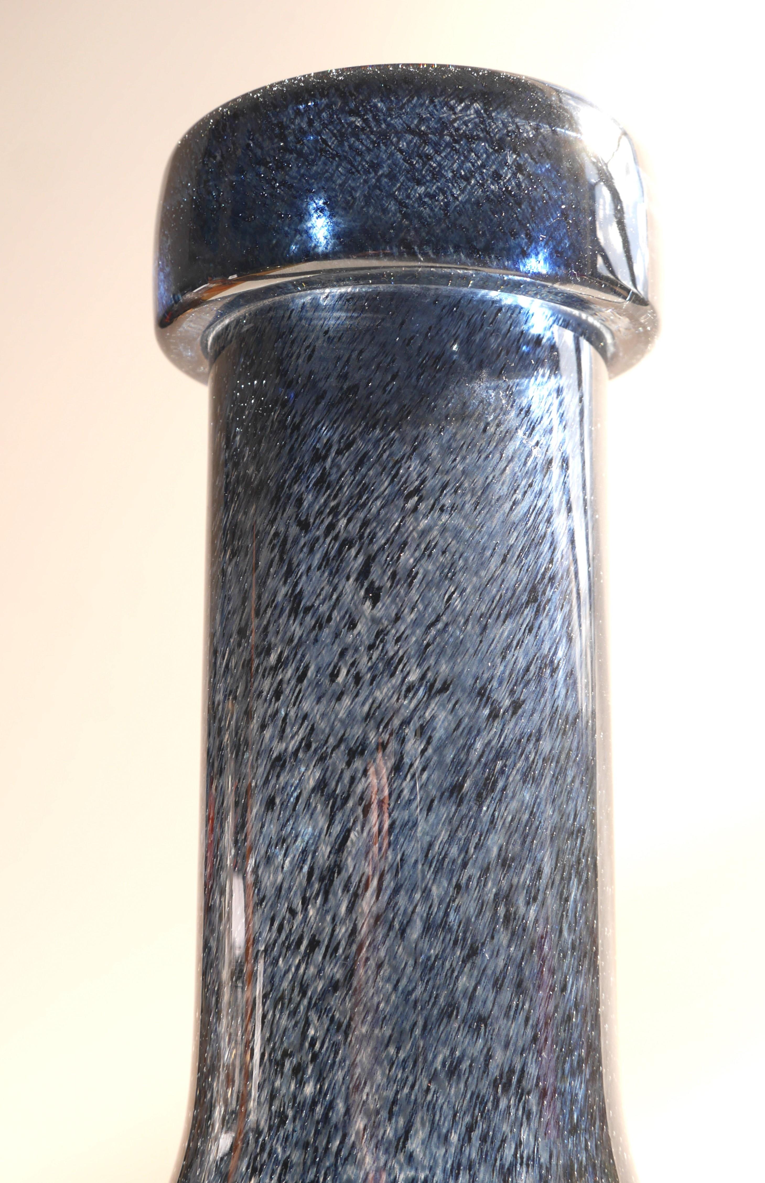Mid-20th Century Blue Glass Vase known as 