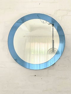 Wandspiegel aus blauem Glas, Italien, ca. 1960-1970er Jahre