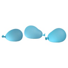 Blue Glass Water Balloon Sculptures Trio by Dylan Martinez