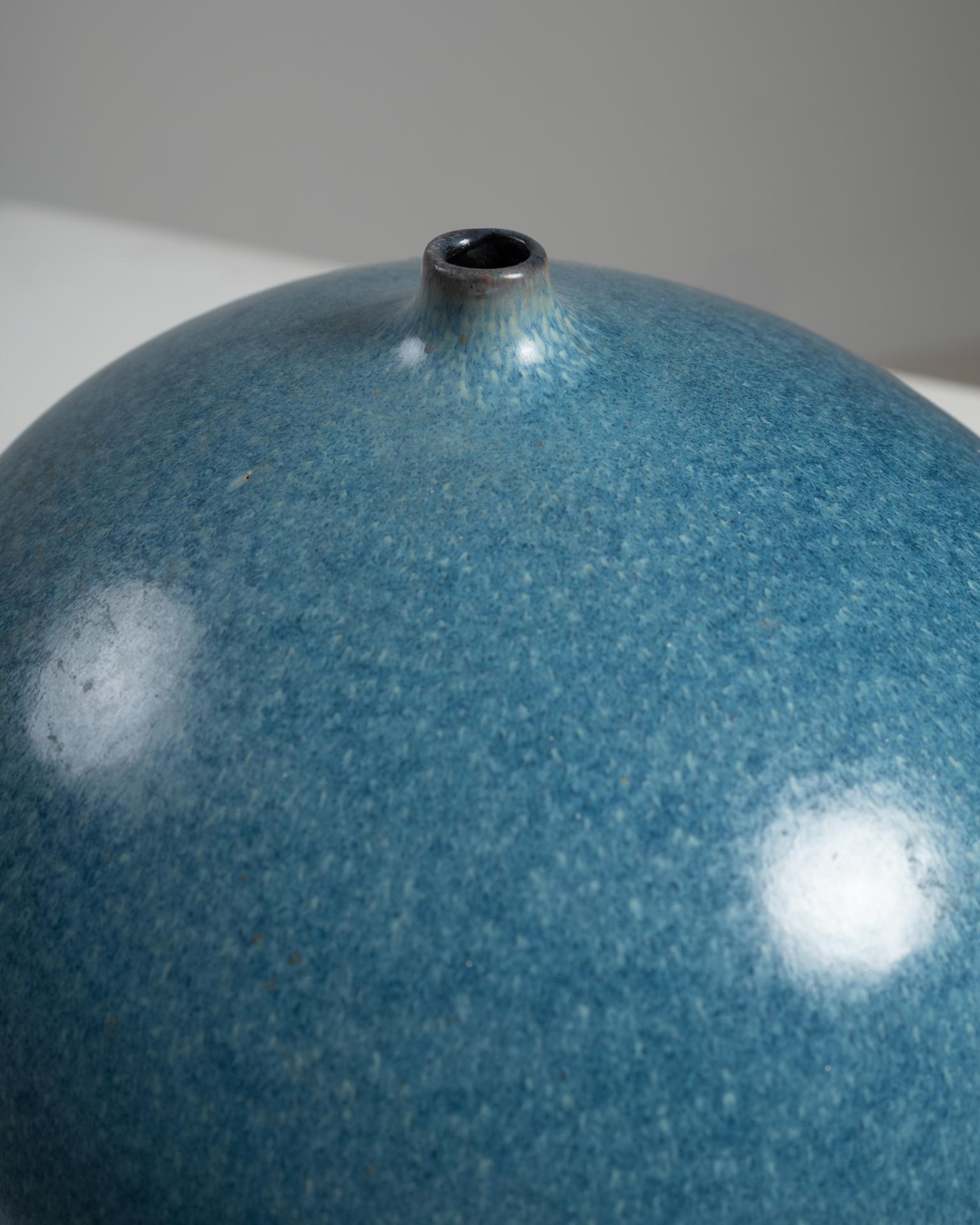 Glazed Blue glazed ceramic vase Jacques (1926–2008) and Dani (1933–2010) Ruelland For Sale