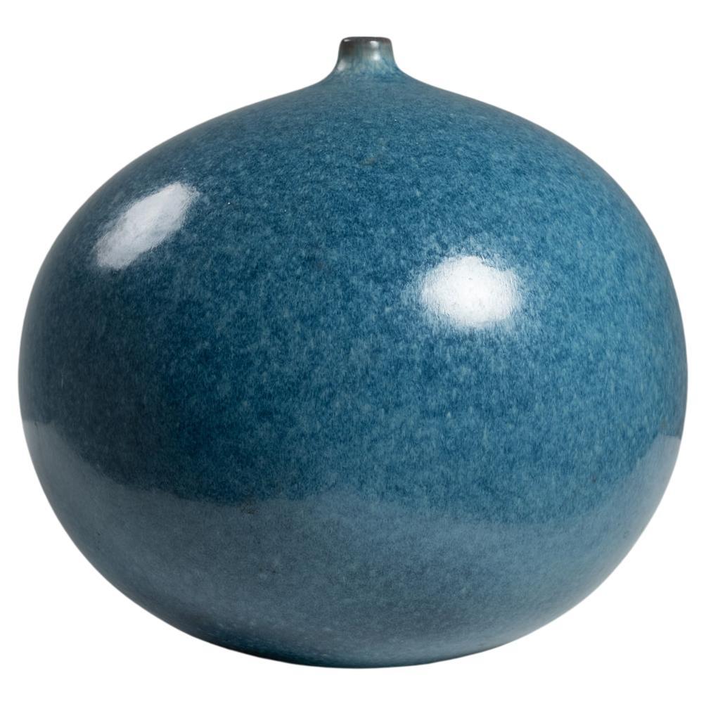 Blue glazed ceramic vase Jacques (1926–2008) and Dani (1933–2010) Ruelland