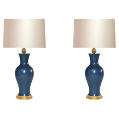 Blue Glazed Porcelain Lamps