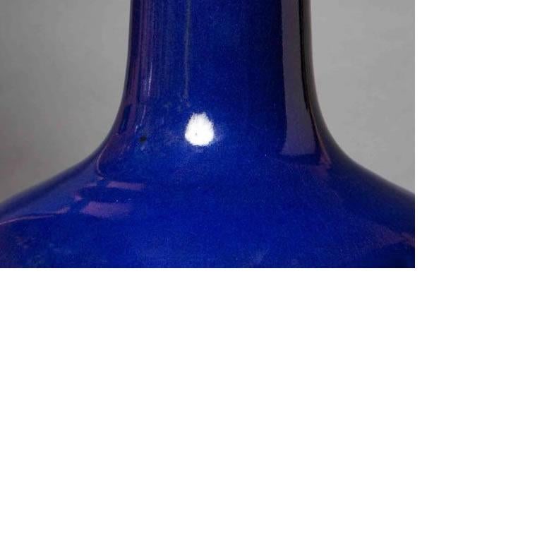 Fired Blue Glazed Vase 1900 Chinese