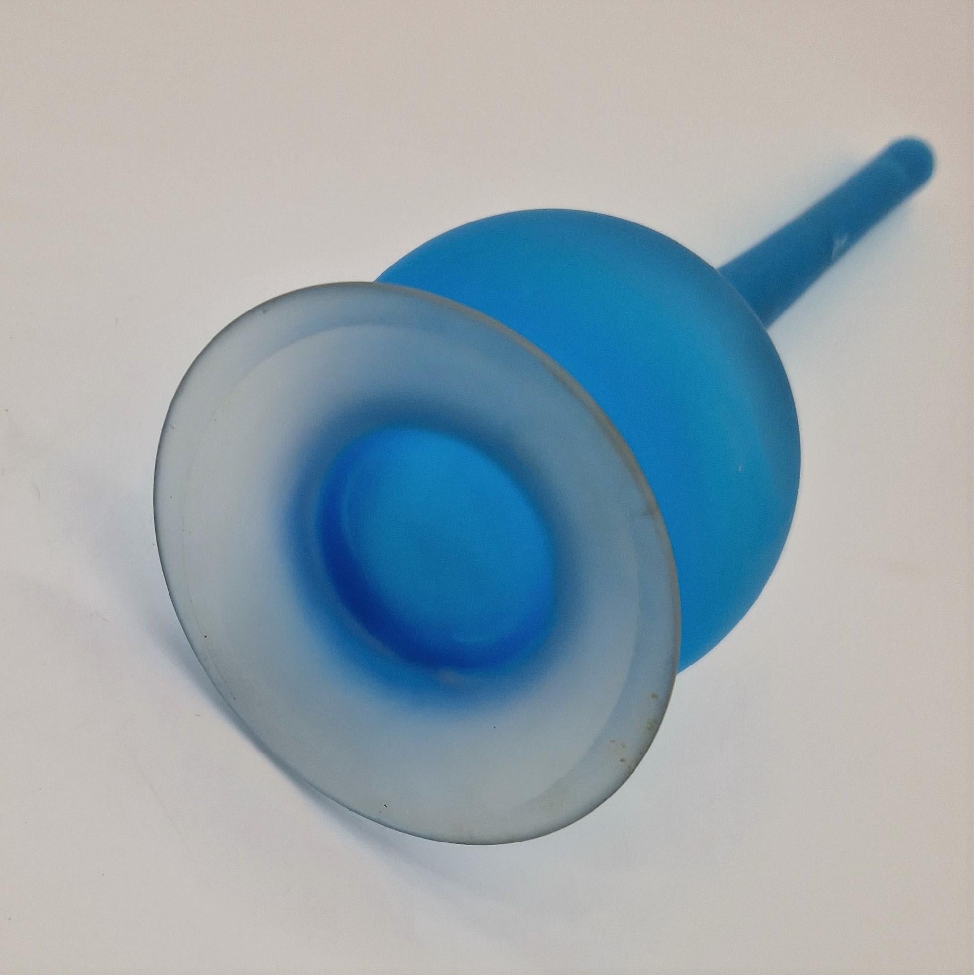 20th Century Blue glazed vase by Carlo Moretti for Rosenthal Netter. 1950 - 1959  For Sale