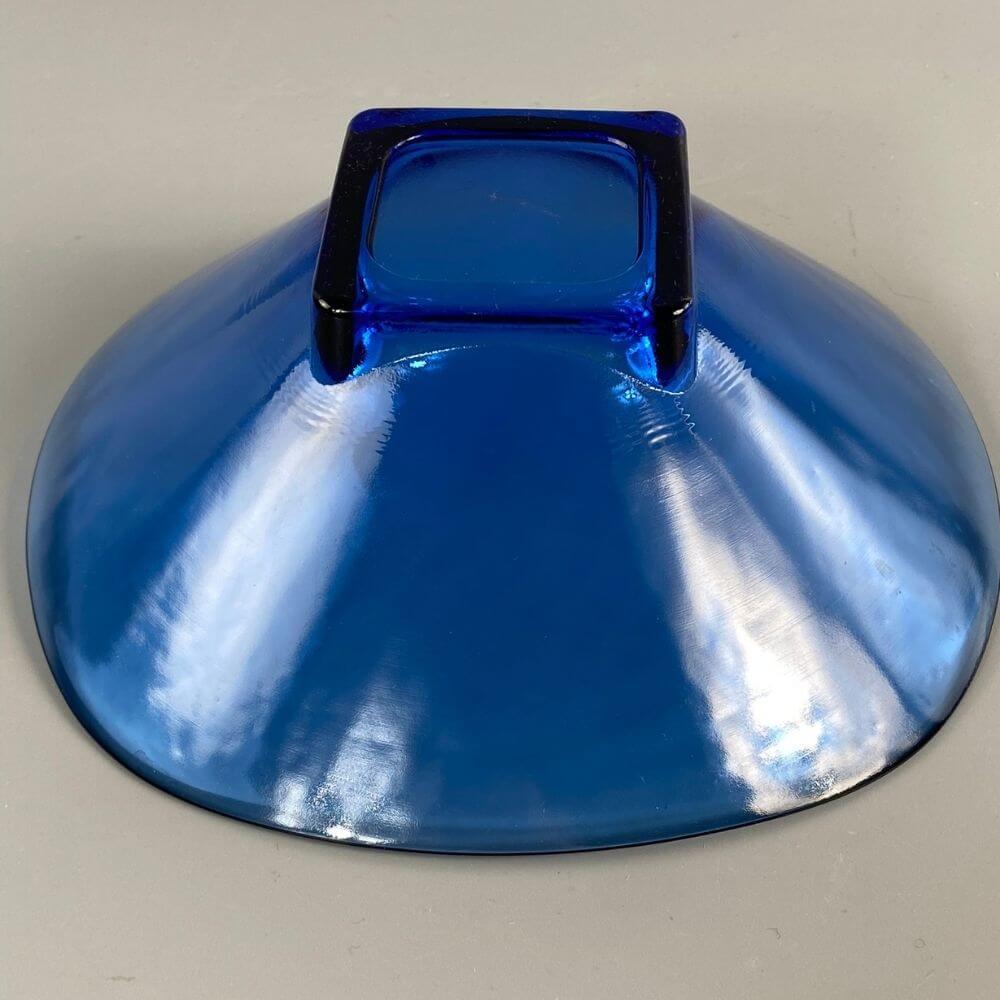 Mid-20th Century Blue glazed vintage glass bowl