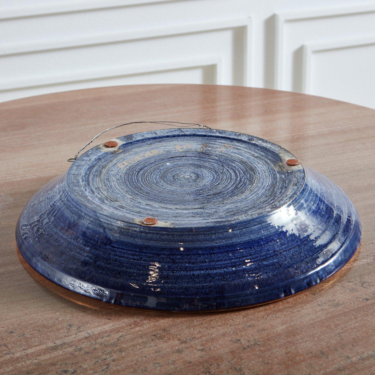 Blue + Gold Ceramic Bowl by Georges Pelletier, France, 1960s 4