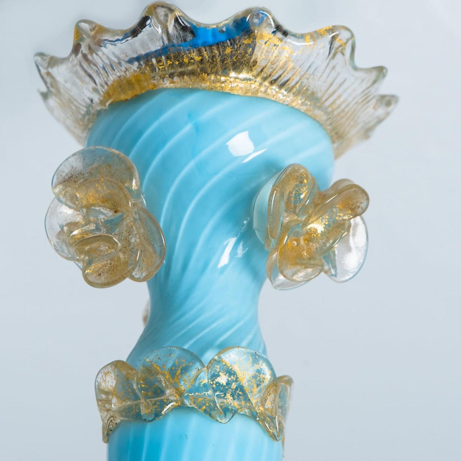Altro Lampadario blu oro Barovier&Toso, Italia, 1969 in vendita