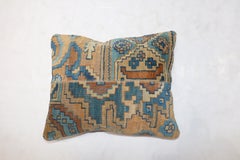Blue Gold Indian Rug Pillow