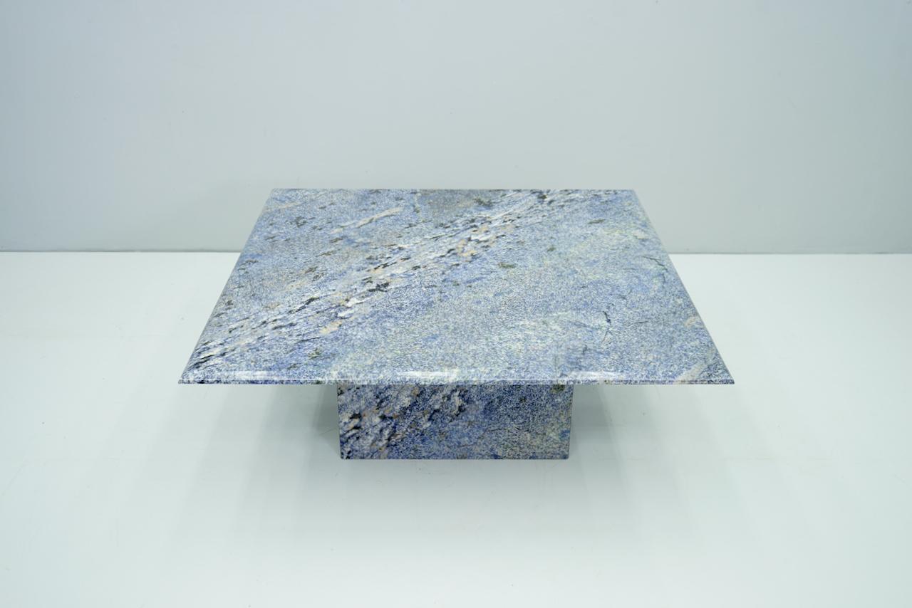 Blue Granite Coffee Table, 1970s Stone, Marble In Good Condition In Frankfurt / Dreieich, DE