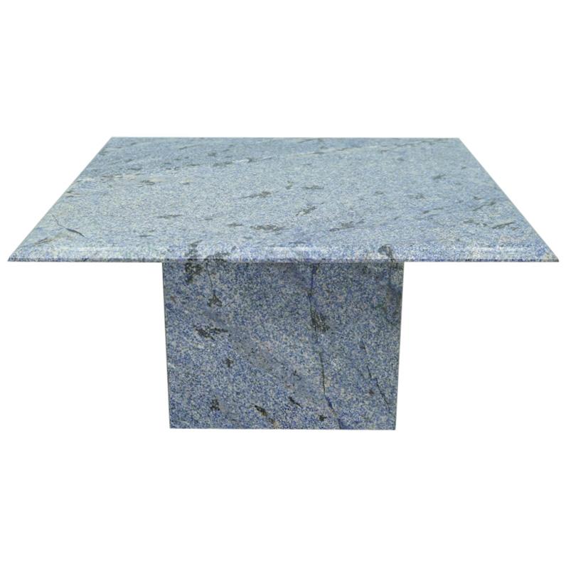 Blue Granite Side Table, 1970s Stone, Marble For Sale